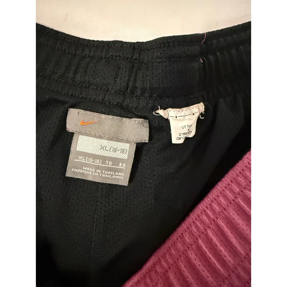 Nike Basketball Shorts Pink Black Athletic Womens XL 16-18